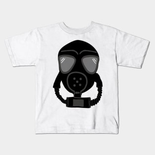 gas mask on grey Kids T-Shirt